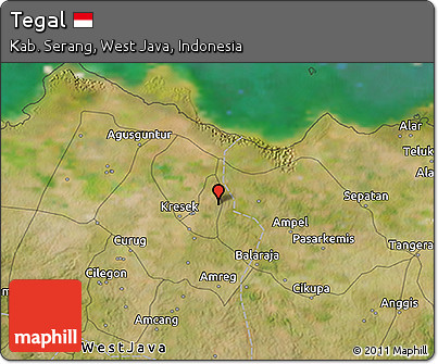 Satellite 3D Map of Tegal