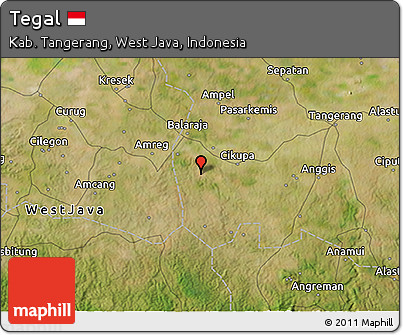 Satellite 3D Map of Tegal