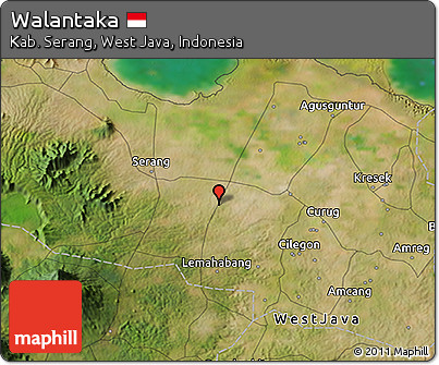 Satellite 3D Map of Walantaka