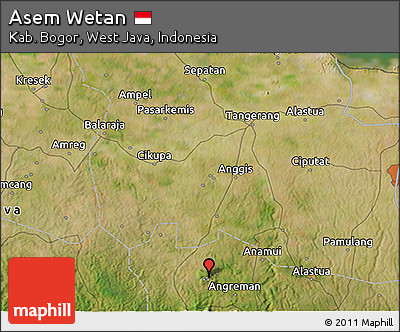 Satellite 3D Map of Asem Wetan