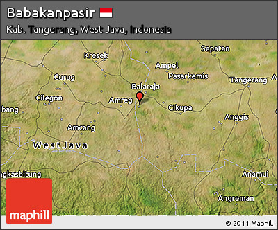 Satellite 3D Map of Babakanpasir