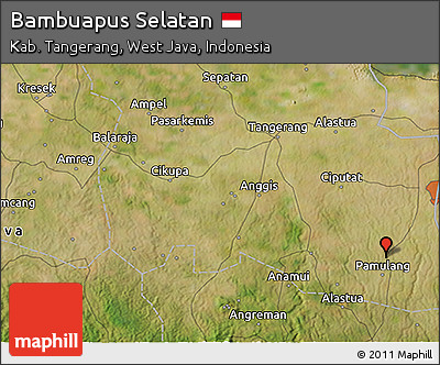 Satellite 3D Map of Bambuapus Selatan