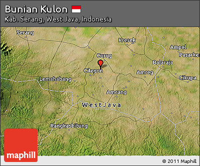 Satellite 3D Map of Bunian Kulon