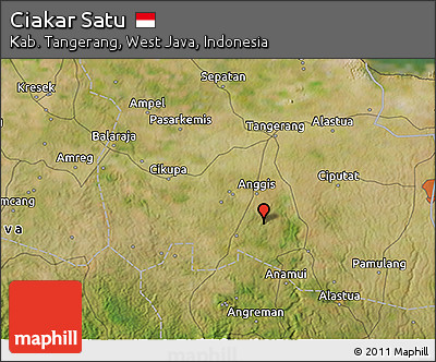 Satellite 3D Map of Ciakar Satu