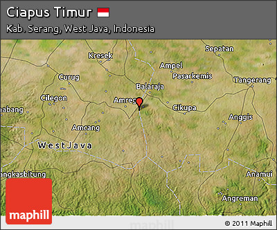 Satellite 3D Map of Ciapus Timur