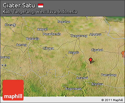 Satellite 3D Map of Ciater Satu
