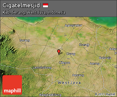 Satellite 3D Map of Cigatelmesjid