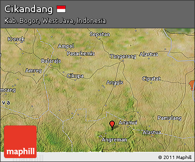 Satellite 3D Map of Cikandang