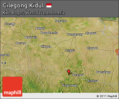 Satellite 3D Map of Cilegong Kidul