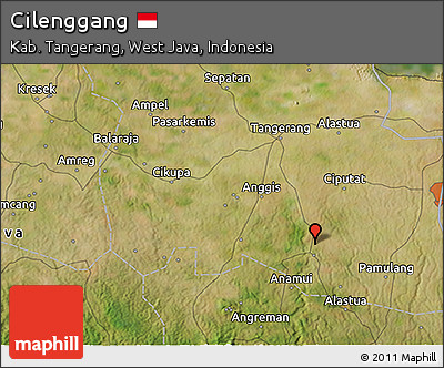 Satellite 3D Map of Cilenggang