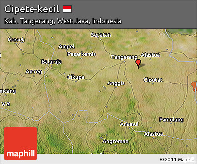 Satellite 3D Map of Cipete-kecil