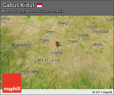Satellite 3D Map of Gabus Kidul