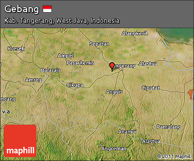 Satellite 3D Map of Gebang