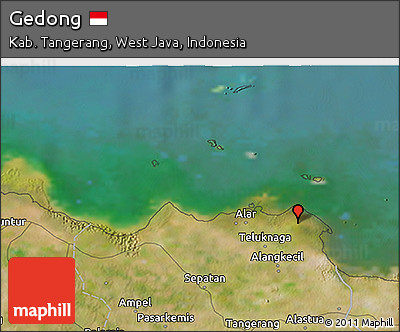 Satellite 3D Map of Gedong
