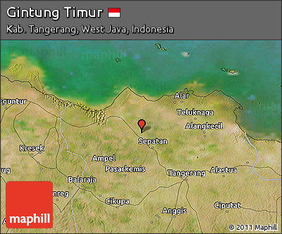 Satellite 3D Map of Gintung Timur