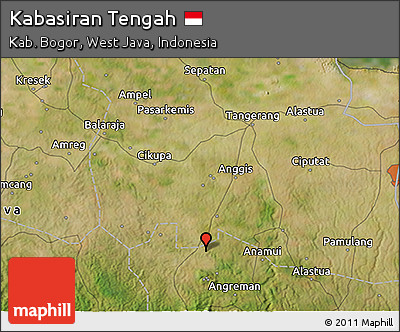 Satellite 3D Map of Kabasiran Tengah