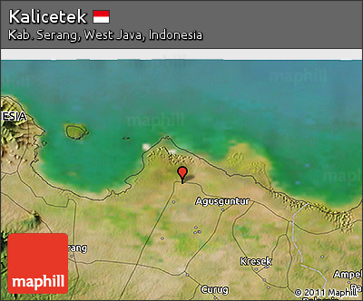 Satellite 3D Map of Kalicetek