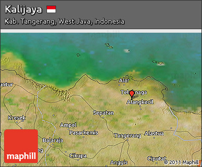 Satellite 3D Map of Kalijaya