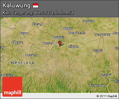 Satellite 3D Map of Kaluwung