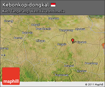 Satellite 3D Map of Kebonkopidongkal