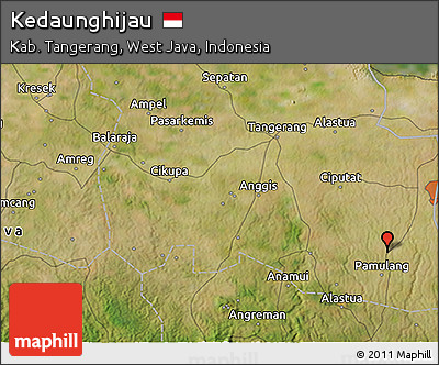 Satellite 3D Map of Kedaunghijau
