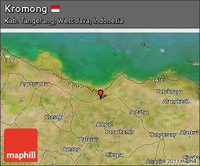 Satellite 3D Map of Kromong