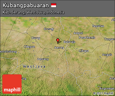 Satellite 3D Map of Kubangpabuaran