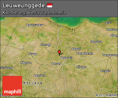 Satellite 3D Map of Leuweunggede