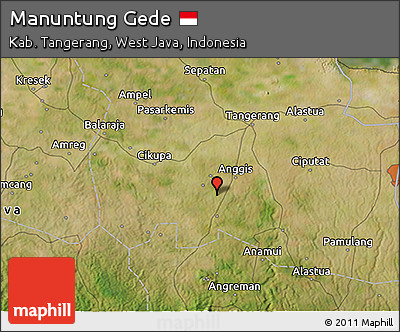 Satellite 3D Map of Manuntung Gede