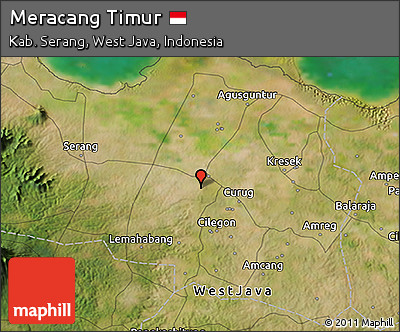 Satellite 3D Map of Meracang Timur