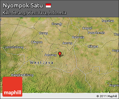 Satellite 3D Map of Nyompok Satu