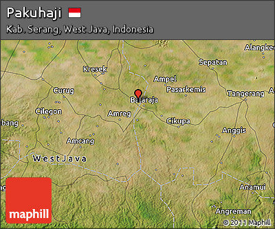 Satellite 3D Map of Pakuhaji