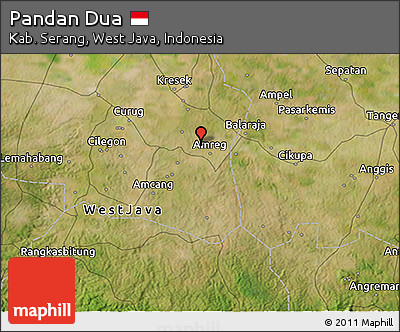 Satellite 3D Map of Pandan Dua