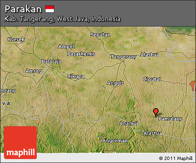 Satellite 3D Map of Parakan