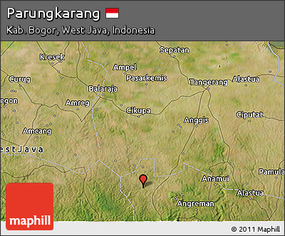 Satellite 3D Map of Parungkarang
