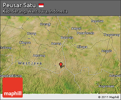 Satellite 3D Map of Peusar Satu