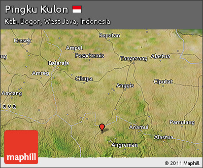 Satellite 3D Map of Pingku Kulon