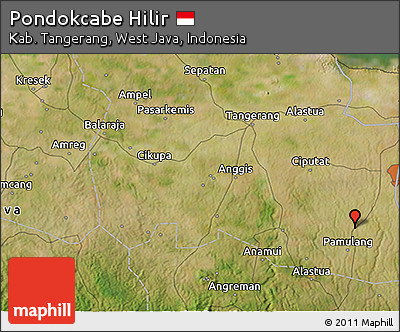 Satellite 3D Map of Pondokcabe Hilir