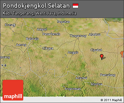 Satellite 3D Map of Pondokjengkol Selatan
