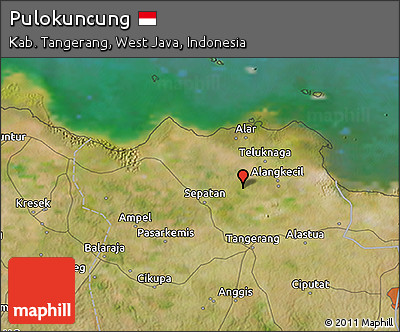 Satellite 3D Map of Pulokuncung