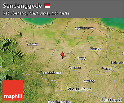 Satellite 3D Map of Sandanggede