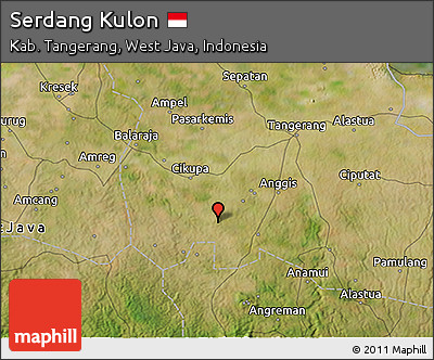 Satellite 3D Map of Serdang Kulon