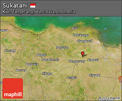 Satellite 3D Map of Sukatani