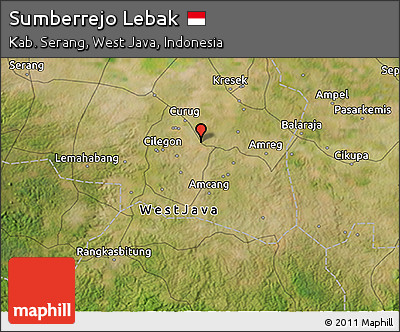 Satellite 3D Map of Sumberrejo Lebak