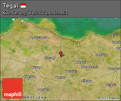 Satellite 3D Map of Tegal