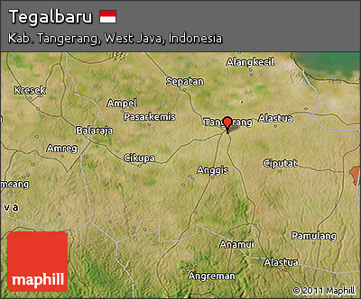 Satellite 3D Map of Tegalbaru