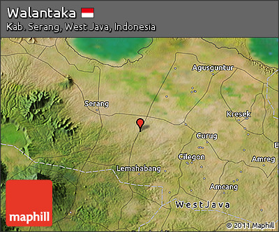 Satellite 3D Map of Walantaka