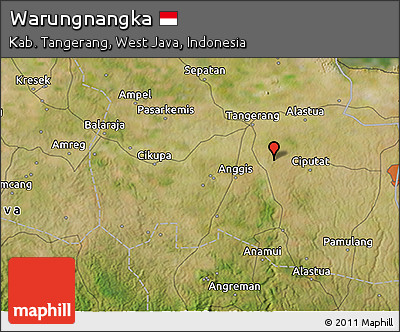 Satellite 3D Map of Warungnangka