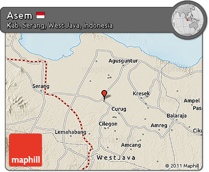 Shaded Relief 3D Map of Asem