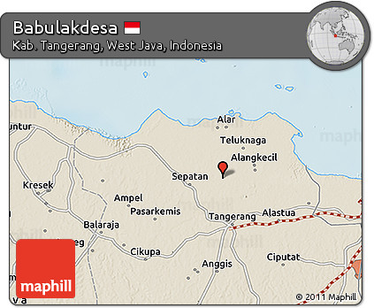 Shaded Relief 3D Map of Babulakdesa